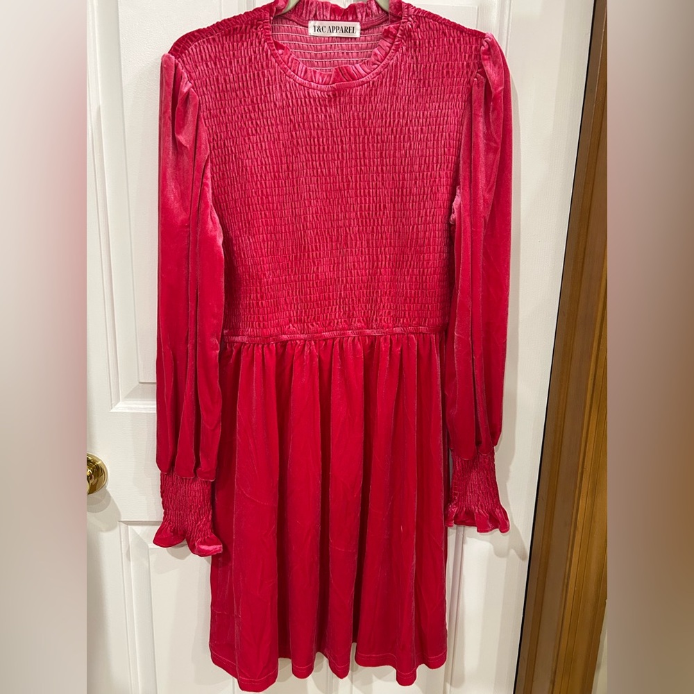 Pink Long Sleeve Dress